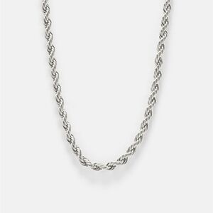 Twisted Italian 5mm Solid Sterling Silver Rope Chain 20" UNISEX